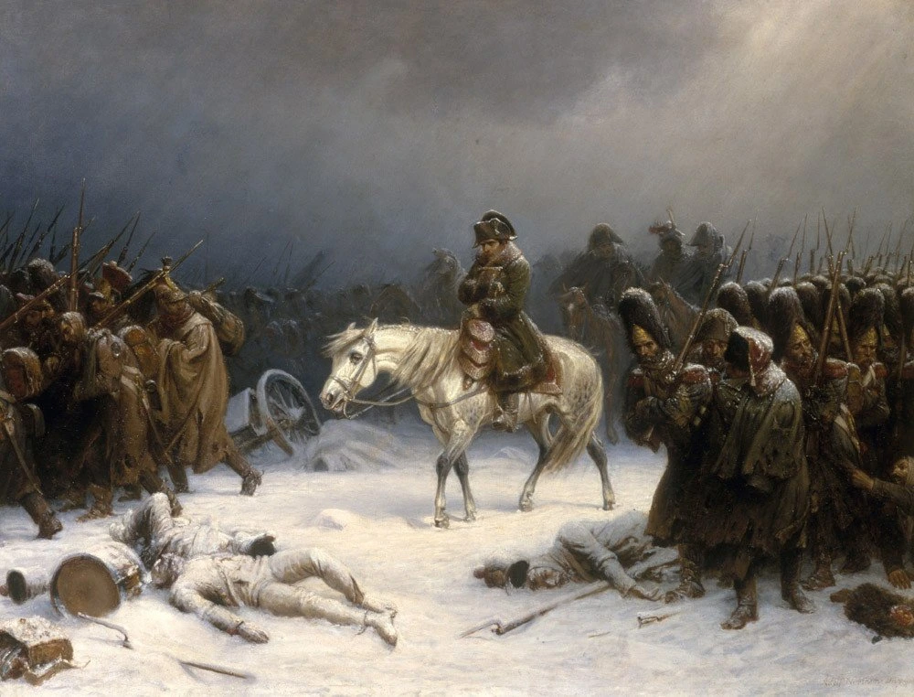Lukisan Pasukan Napoleon Mundur dari Rusia